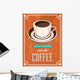 Vector Vintage Coffee Poster 2 Wall Decal