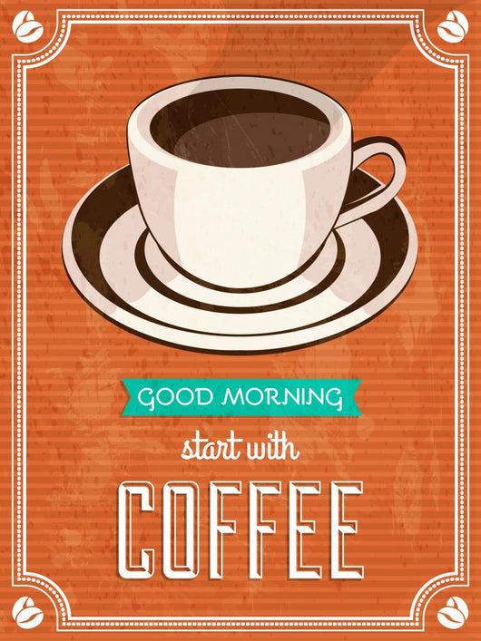 Vector Vintage Coffee Poster 2 Wall Decal - WallMonkeys.com