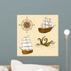 elements for design antique maps Wall Mural