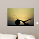 Pilates silhouette at sunset Wall Mural