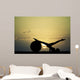 Pilates silhouette at sunset Wall Mural