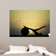 Pilates silhouette at sunset Wall Mural