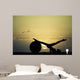 Pilates silhouette at sunset Wall Mural