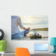 Woman meditating Wall Mural