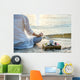 Woman meditating Wall Mural