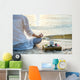 Woman meditating Wall Mural