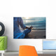 Woman meditating Wall Mural