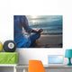 Woman meditating Wall Mural