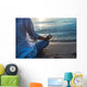 Woman meditating Wall Mural