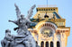 Detail Of Statues To Unit&atilde;  Square With Trieste Towen Hall In The Wall Decal