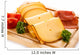 Cheese on cutting board on white background Wall Mural