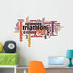 Triathlon word cloud Wall Decal