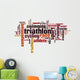 Triathlon word cloud Wall Decal