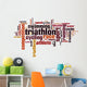Triathlon word cloud Wall Decal