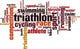 Triathlon Word Cloud Wall Decal