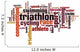 Triathlon word cloud Wall Decal