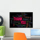 Thank You Word Cloud Wall Decal