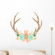 Deer antlers and flowers Wall Decal