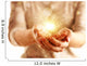 Hands with sparkler light isolated on white Wall Mural