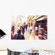 People shopping and walking in London Oxford street Wall Mural