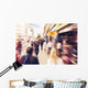 People shopping and walking in London Oxford street Wall Mural