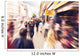 People shopping and walking in London Oxford street Wall Mural