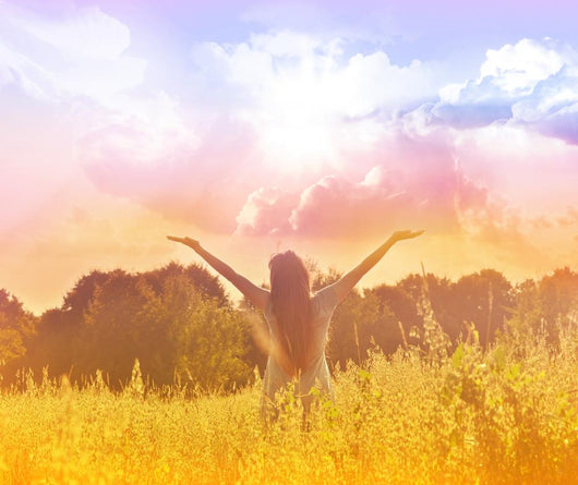 Free Happy Woman Enjoying Nature. Beauty Girl Outdoor. Wall Decal