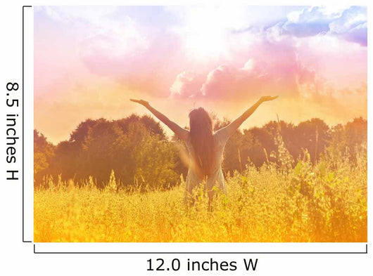 Free Happy Woman Enjoying Nature. Beauty Girl Outdoor. Wall Mural