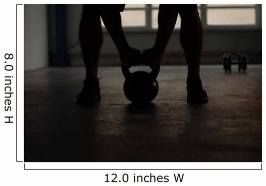 crossfit - kettlebell training backlit Wall Mural