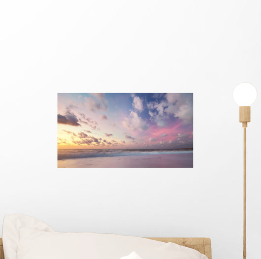 Sky background on sunset. Wall Mural