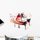 Dancing Piano Music Wall Decal