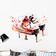 Dancing Piano Music Wall Decal