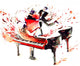 Dancing Piano Music Wall Decal