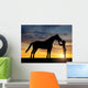 Silhouette Girl Giving Kiss Wall Decal