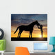 Silhouette Girl Giving Kiss Wall Decal