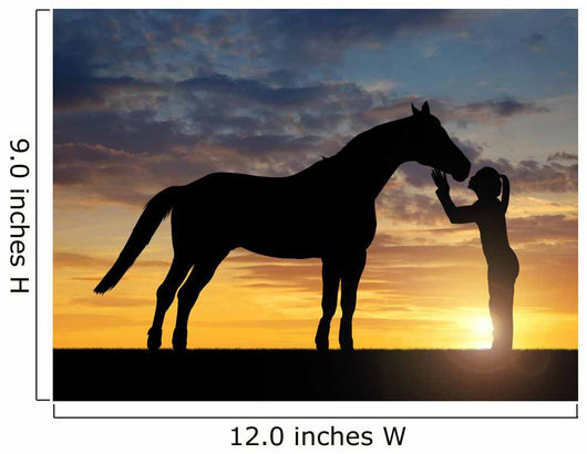 Silhouette Girl Giving Kiss Wall Decal