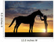Silhouette Girl Giving Kiss Wall Decal