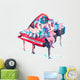 Festive Christmas Piano Wall Decal