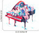 Festive Christmas Piano Wall Decal