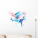 Watercolor Piano Birds Wall Decal