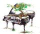 Musical Piano Growth Wall Decal