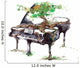 Musical Piano Growth Wall Decal
