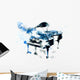 Jazz Blue Piano Wall Decal
