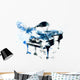Jazz Blue Piano Wall Decal