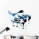 Jazz Blue Piano Wall Decal