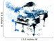 Jazz Blue Piano Wall Decal