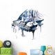 Winter Window Piano Wall Decal