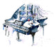 Winter Window Piano Wall Decal