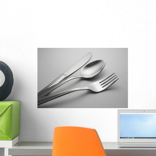 spoon, knife and fork Wall Mural