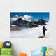 view of Everest from Gokyo with tourist Wall Mural